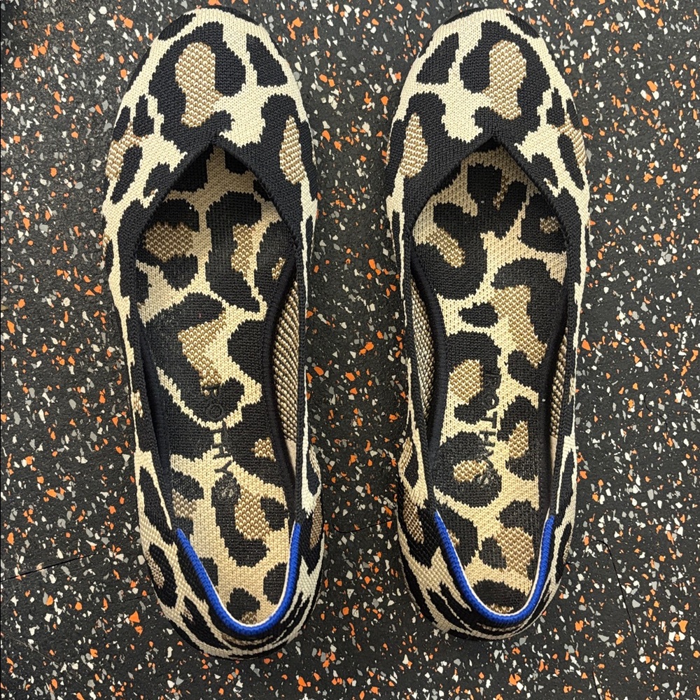 Rothy’s Leopard Print Desert Cat Round Toe Women's Flats Size 8